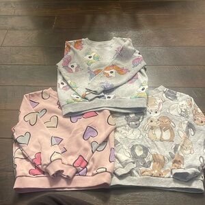 Colorful Unicorn and Heart Sweatshirts